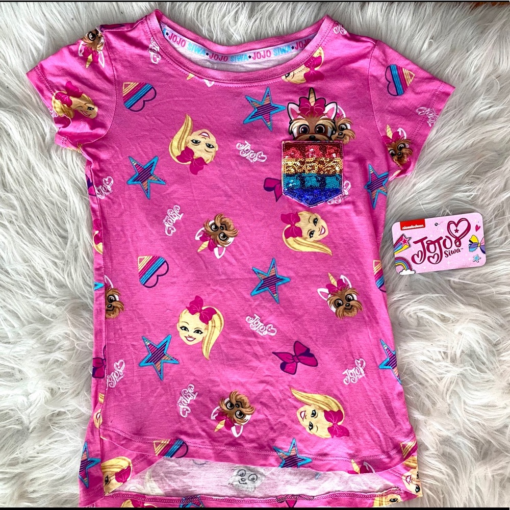 NWT Pink Jojo and bow bow t girls 6/6x